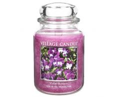 Village Candle Veilchen Duftkerze im Glas 737 g, violett, 10.4 x 10.1 x 17.7 cm