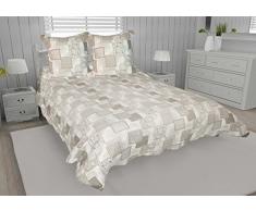 Soleil d Ocre Nimes Tagesdecke gesteppt mit 2 Kopfkissenbezügen, Polyester, Mehrfarbig, 260 x 240 x 1 cm