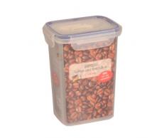 axentia Gefrier-Vorratsdose in Transparent, eckige Butterbrotdose Airproof, temperaturbeständige Brotdose mit 4 praktischen Klapplaschen, Einfrierbare Aufbewahrungsbox mikrowellengeeignet, ca. 1,4 l