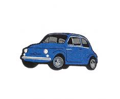 Rutschfeste Kokos Fußmatte in Form eines Fiat 500, blau