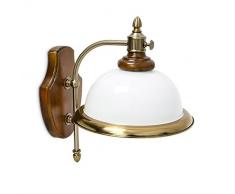 Relaxdays Wandleuchte klassisch mit Glasschirm, E14