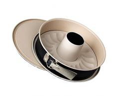 Zenker 7811 Springform Crème Noir mit 2 Böden, Durchmesser 26 cm, Edelstahl, grau / beige, 16 x 16 x 7 cm