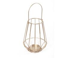 HEITMANN DECO Metall-Windlicht - goldene Laterne zum Aufhängen mit Glaseinsatz für Teelicht/Kerze - Kerzenhalter