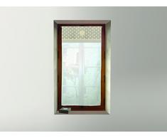 Soleil docre Scheibengardine Bestickt Baumwolle 60x120 cm Passion Natur