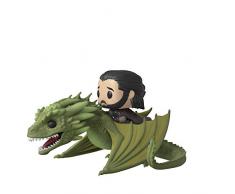 Game of Thrones Pop! Rides Figur Jon Snow mit Rhaegal aus Kunststoff, von Funko, in Geschenkkarton.
