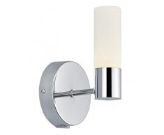Trio Leuchten LED Wandleuchte Dylan 283370106, Metall, Chrom, Acryl weiß, 4.3 Watt