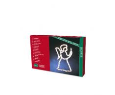 Konstsmide 2173-000 Fenstersilhouette Engel / für Innen (IP20) / VDE geprüft / 230V Innen / mit Schalter / 50 klare Birnen / weißes Kabel