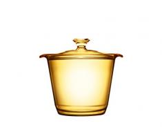 VISIONS pyroceram Flair Kochtopf mit Glas, braun, 18 x 15 x 13 cm