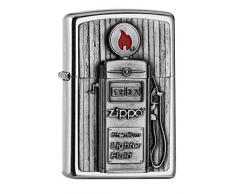 Zippo PL 207 Gas Pump Emblem 3D Feuerzeug, Messing, Design, 5,83,81,2