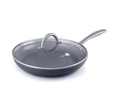 GreenPan Lima Kasserolle, harteloxiert, antihaftbeschichtet, mit Keramiküberzug 12 grau