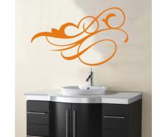 INDIGOS 4052166075367 Wandtattoo w445 Pflanze Blume Wandaufkleber 120 x 72 cm, orange