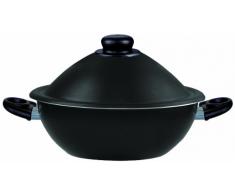 Silex Italia Ecoceram Vesuvio SIL 1756 Wok, antihaftbeschichtet, aus Aluminium mit KeramikverstÃ¤rkung, Durchmesser 24 cm, Bakelite-Griffe, Schwarz