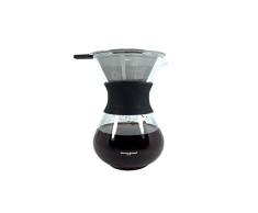 Pour über Kaffeemaschine 2 Cup 11.8oz (350 ml) mit Edelstahl Filter aus borosilcate Glas von neccess Korb