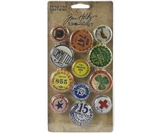 Tim Holtz - Advantus TH94027 Flaschenverschlüsse IDEA-OLO VINTAGEFLA, Vintage Flair, Einheitsgröße