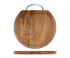 H&H 9195 Schneidebrett Acacia Tondo, mit Rand, 33 x 31 cm