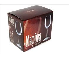 Bohemia Crystal Maxima Set Wasserkelche, Glas, Transparent, 35 cl, 6 Stück