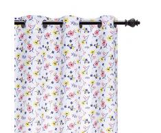 Pro Space Verdunkelungsvorhänge, für Schlafzimmer, Küche, Wohnzimmer, Türfenster, Thermoisolierte Lichtverriegelung, Ösenvorhang, 2 Paneele Set Durchführung 52 x 84 Ditsy Floral