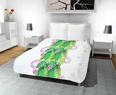 Intemporel Tahiti Bettdecke, Polyester-Baumwoll-Mischgewebe, Weiß, 220 x 240 cm