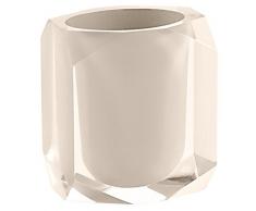 Gedy Chanelle Zahnputzbecher, Kunstharz, Beige, 7 x 9 x 10,5