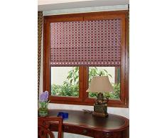 Natur Bambus Rolle Rollo Fenster Sonne Schatten wb-g16, Bambus, rot, 36 x 72