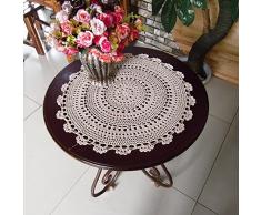 Yazi weiß Untersetzer Hand Anhäkeldeckchen Art Craft placecmats Cup Pad für Coffee Shop Store Küche Tisch Dekoration 35 cm