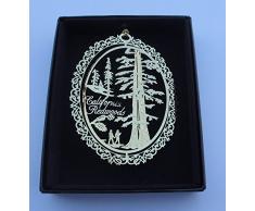 I Love My State California Redwood Trees Ornament schwarz Geschenkbox aus Kunstleder