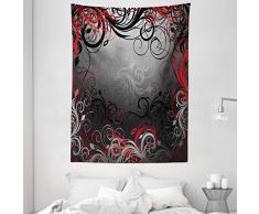 Rot und Schwarz Gobelin von ambesonne, alte schottische Kilt Print gestreift Abstrakt Bold Quadrate Schachbrett wie Bild zum Aufhängen, für Schlafzimmer Wohnzimmer Wohnheim, Ruby, Textil, Multi 12, 60 W By 80 L