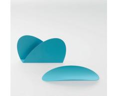 Alessi ABI09 Schreibtisch Set, Metall, blau, 3 x 0.688 x 19.8 cm