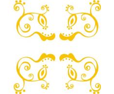 INDIGOS 4051095047896 Wandtattoo w421 Pflanze Blume 120 x 112 cm, hellbraun