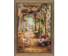 Riolis Die Verabredung im Garten Stickerei Satz, Baumwolle, Mehrfarbig, 40 x 60 x 0,1 cm