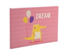 Exacompta 11233E Fotoalbum Baby 28,5 x 22cm, matt, für 60 Fotos, 1 Stück, rosa