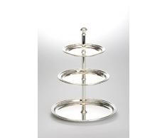 Etagere 3-TLG. GroÃ H 30,0cm versilbert