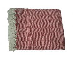 Craftngifts Überwurf, wendbar, 100 % Baumwolle, 152 x 127 cm, handgewebt, für Couch Sofa, Stuhl – Heimdekoration