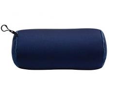 Worlds Best Mikroperlen-Nackenrolle, glattes kühles Gewebe, Nacken- oder Rückenstützkissen, hypoallergen, Marineblau