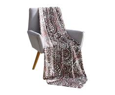 Victoria Classic Hudson Essex Anson Samt Plüsch Überwurf, Ultra Weich und Leicht, ideal für Schlafzimmer, Arbeitszimmer Raum oder Reisen, einzigartiges Abstract Floral Design, 127 x 177,8 cm Spice