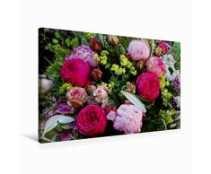 Premium Textil-Leinwand 75 x 50 cm Quer-Format Bunter Blumenstrauss | Wandbild, HD-Bild auf Keilrahmen, Fertigbild auf hochwertigem Vlies, Leinwanddruck von Martina Cross