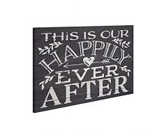 CRYSTAL ART Wandtafel This is Our Happily Ever After, 45,7 x 61 x 2,5 cm, Mehrfarbig
