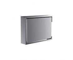 Emco Liaison Toilettenpapierhalter, chrom, Klopapierhalter, mit Deckel, Rollenhalter, Wandmontage – 180000100