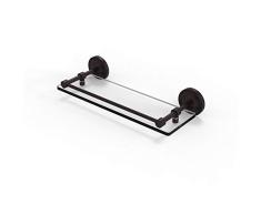 Allied Messing prbp-1/16-gal-abz Prestige Regal 40,6 cm Ablage aus Sekuritglas mit Galerie-Schiene, antik Bronze