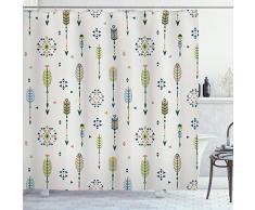 ambesonne Decor collectionshower Vorhang Set mit Haken, Polyester 100 % Polyester, Multi 3, 69W x 75L