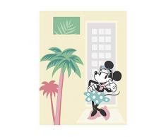 Disney Wandbild von Komar | Minnie Mouse Palms | Kinderzimmer, Babyzimmer, Dekoration, Kunstdruck | Größe 40x50cm (Breite x Höhe) | ohne Rahmen | WB050-40x50