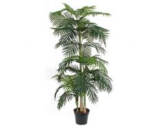 MICA Decorations 993318 Areca Palme Golden Cane im Kunststofftopf Kunstpflanze, Polyester, Grün, 130 x 130 x 240 cm