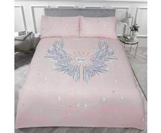 Rapport Bettwäsche-Set, Engelsflügel, glitzernd, für Einzelbett, Blush Pink, Rose