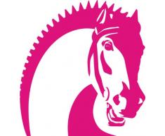 INDIGOS 4051095054269 Wandtattoo w613 Pferd Wandaufkleber in 3 Größen, 120 x 66 cm, rosa