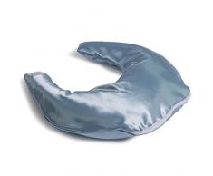 Hermell Products Inc. Bequemes Nackenkissen aus Satin, halbmondförmig, Blau One Size Fits All Blau, Satin