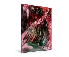 Premium Textil-Leinwand 60 x 90 cm Hoch-Format Blumen abstrakt - Encaustic | Wandbild, HD-Bild auf Keilrahmen, Fertigbild auf hochwertigem Vlies, Leinwanddruck von Ulrike Kröll