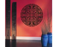 INDIGOS 4052166049832 Wandtattoo w283 Ornament, Orien Wandaufkleber 120 x 119 cm, schwarz