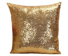 multi-size Glitzer Pailletten Kissen gefüllt Cover livebycare Satin Sparkling Überwurf Kissen Fall Kissenbezug Muster Reißverschluss pillowslip Kissenbezüge für Home Sofa Couch Betten Stuhl Sitz Zurück, Satin, gold, 18*18NO INSERT