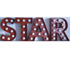 Pusher Mini Las Vegas Lichterkette, Metall, Rot, 6 x 4 x 10 cm