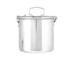 ASTESANI Serviertablett rund Edelstahl 14 Behälter Lebensmittelbehälter